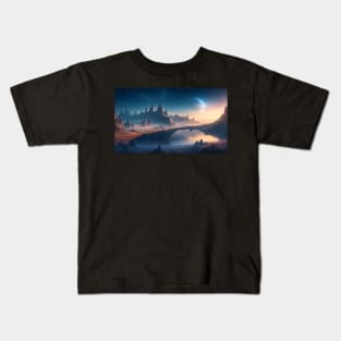 Natural landscape on another planet Kids T-Shirt